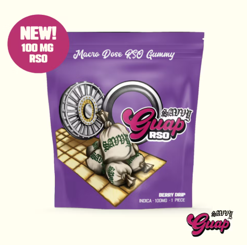 Photograph of product: Savvy Guap RSO Gummies 1pk/100mg- Berry Drip