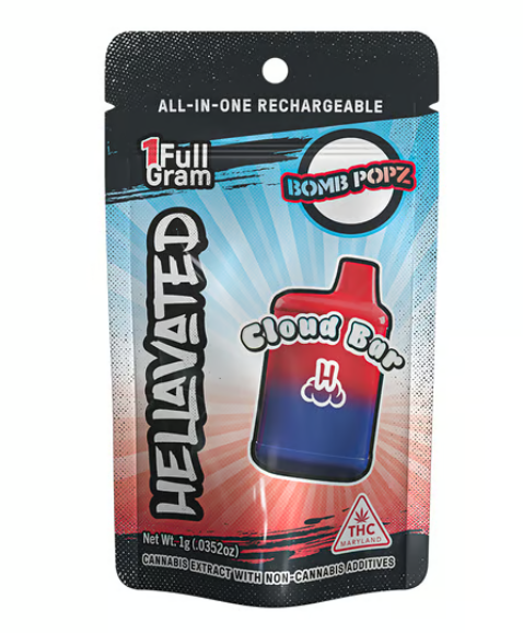 Photograph of product: Hellavated Bomb Popz 1g Cloud Bar
