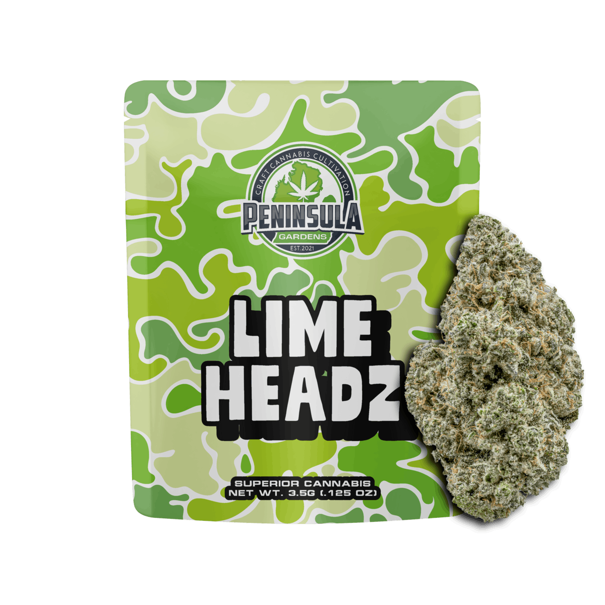 Photograph of Product: Lime Headz - 3.5g