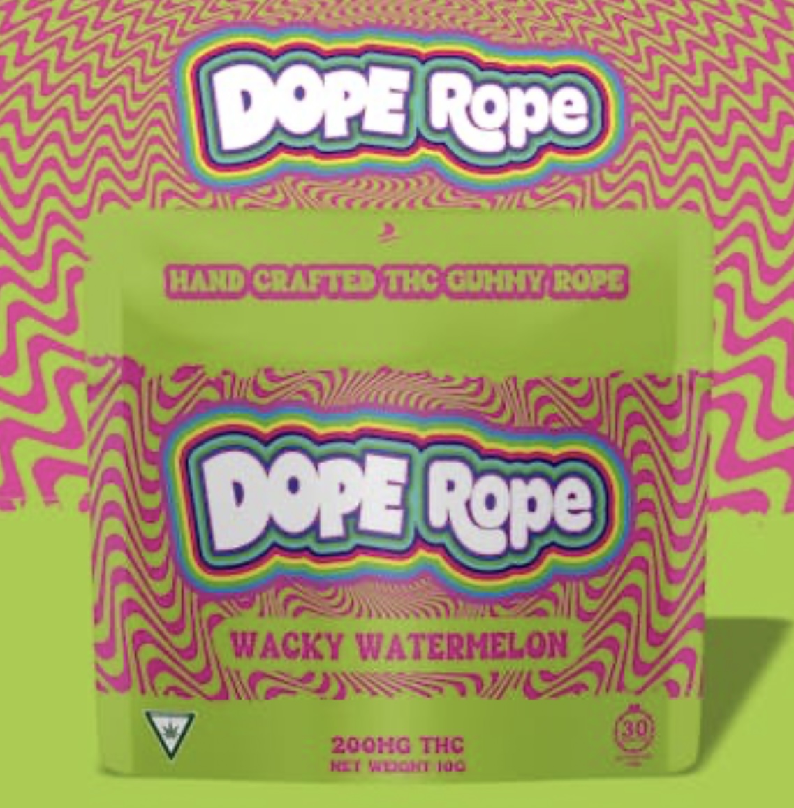 Photograph of product: Dope Rope: Wacky Watermelon 200MG Gummy