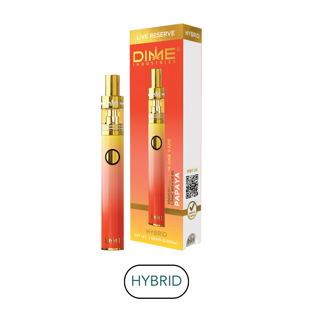 Photograph of product: Dime Industries - Live Resin - Papaya - RTU - 1.0g