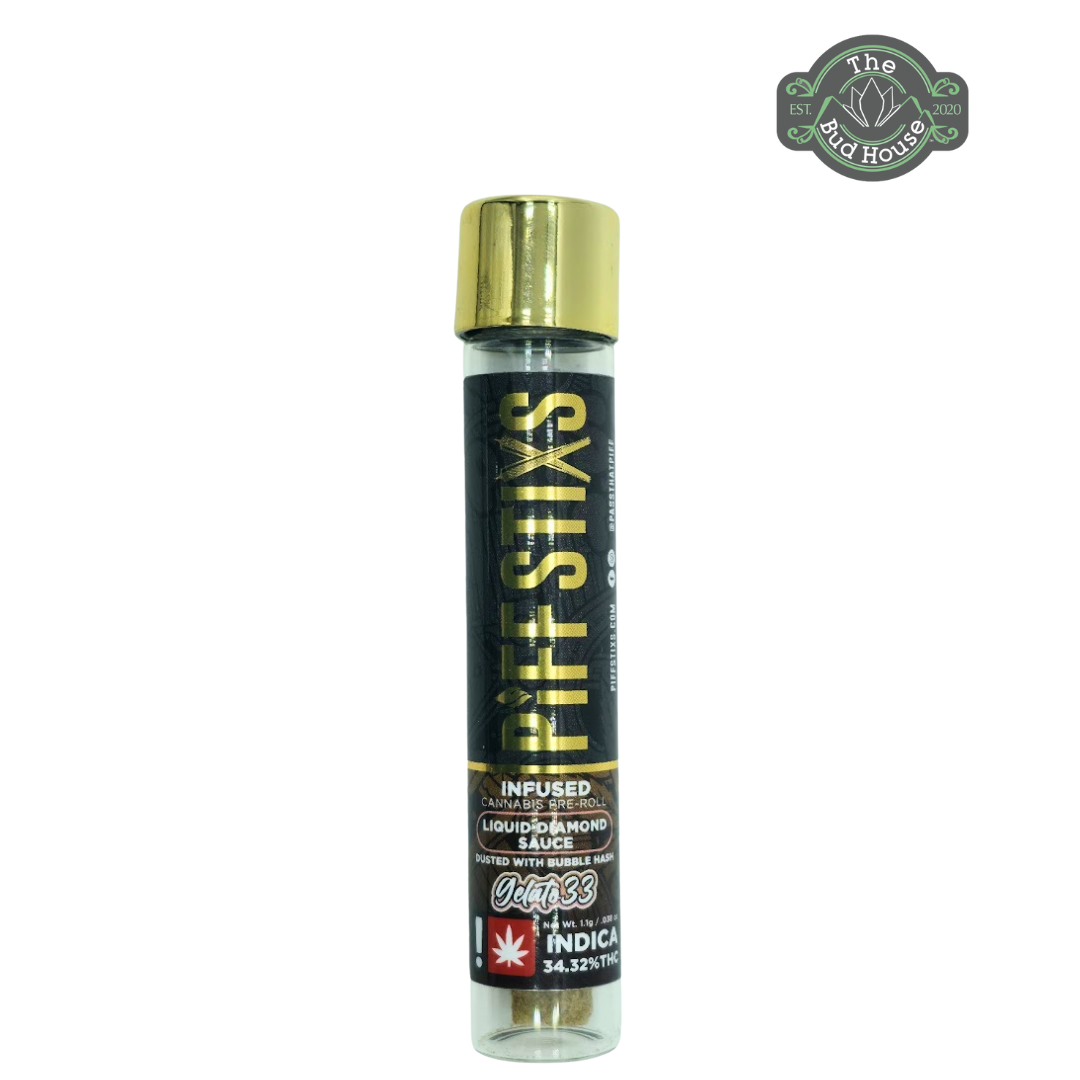 Photograph of product: Piff Stixs Single GELATO 33 Infused 1g Pre-Roll