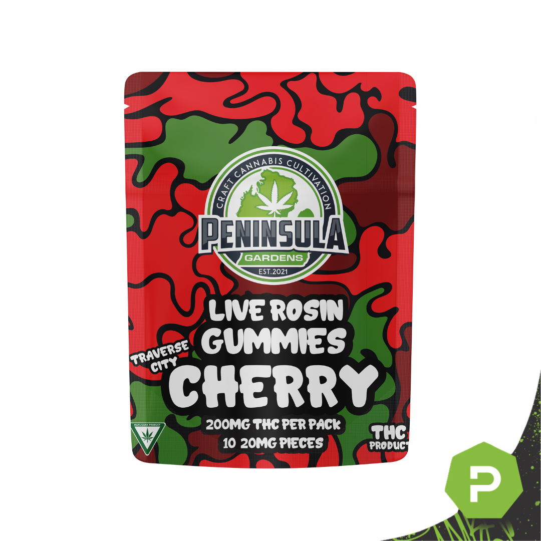 Photograph of product: Cherry | 200mg Live Rosin Gummies
