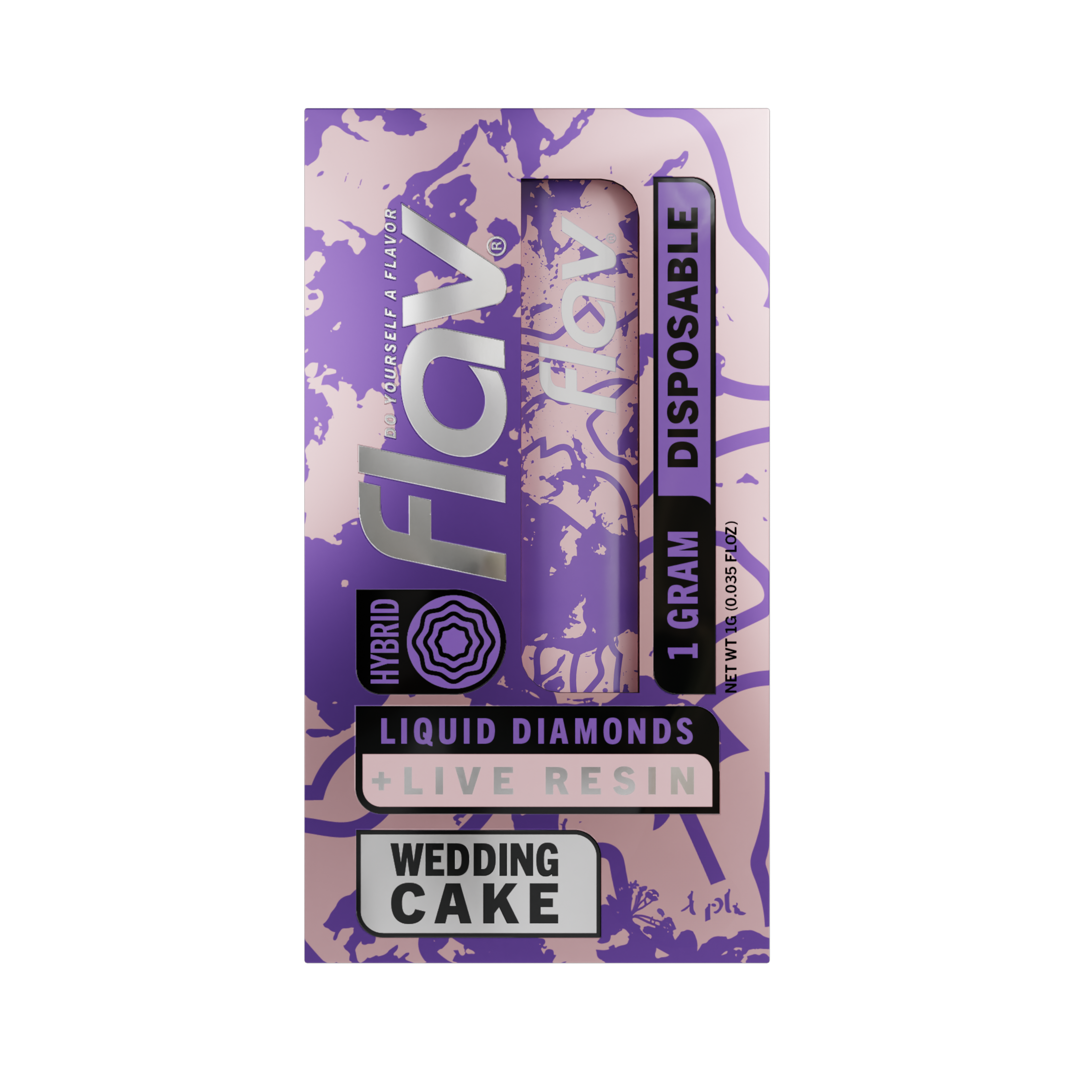 Photograph of product: Flav Live Resin Wedding Cake Disposable 1g