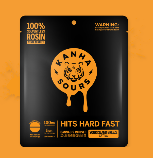 Photograph of product: Sour Island Breeze Live Rosin Gummy Sativa- Kanha