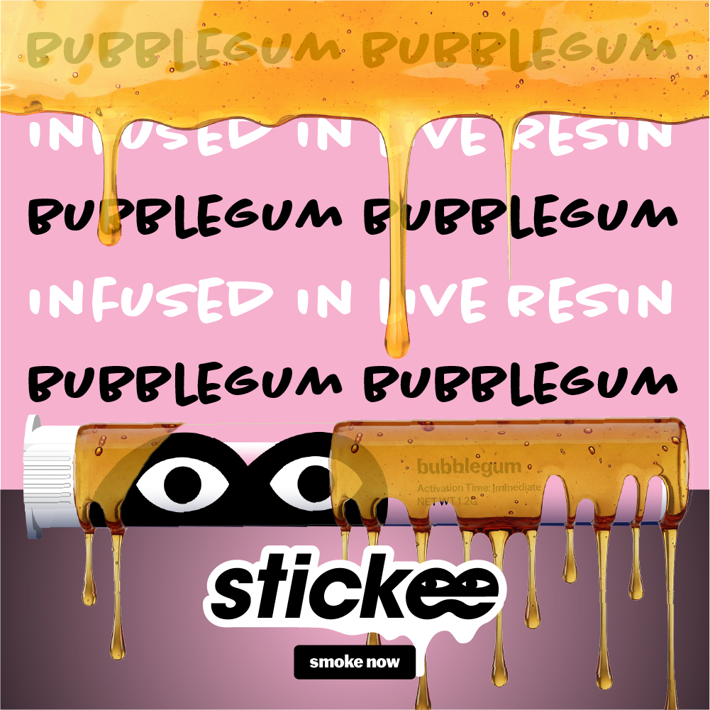 Photograph of product: STICKEE | Blubblegum | 1.2g | Live Resin Infused Pre-Roll