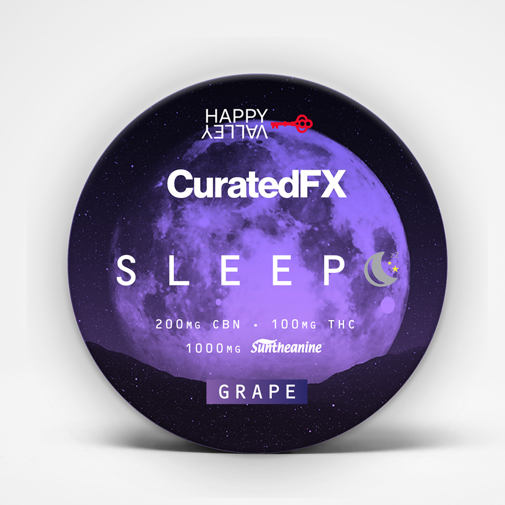 Photograph of product: CuratedFX Gummies 100mg - Grape - SLEEP