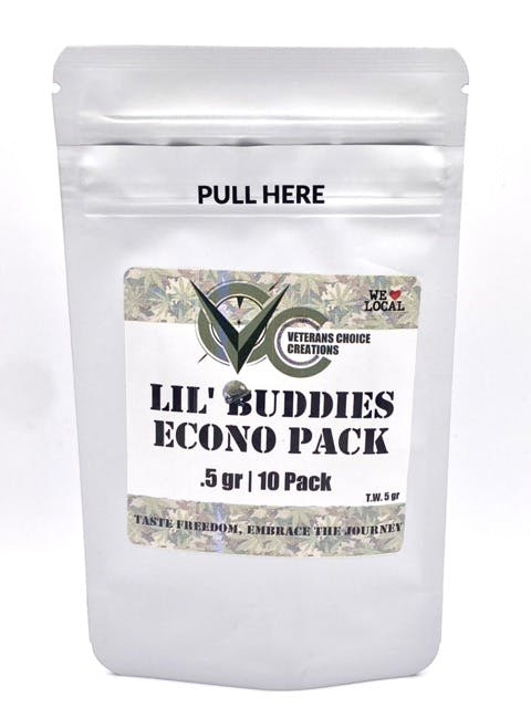 Photograph of product: Veterans Choice Creations | Lil' Buddies Econo Pack Sugar Diesel | .5G 10PK Pre-Rolls