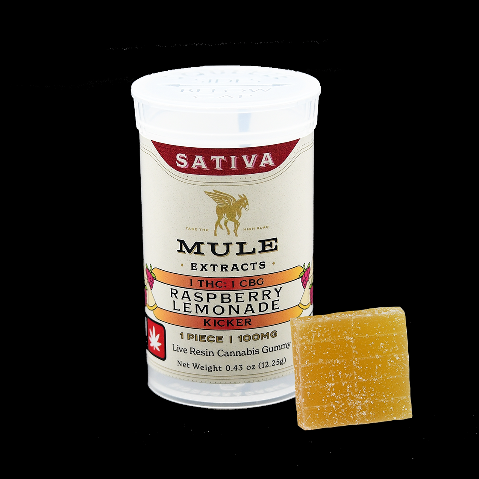 Photograph of product: MULE - Raspberry Leamonade CBG 1:1 - 100mg