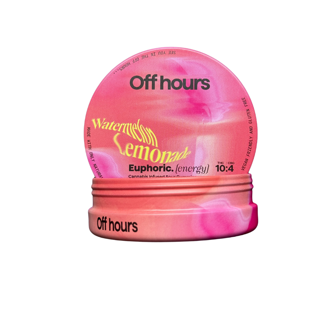 Photograph of product: Offhours Gummies Euphoric 10:4 Watermelon Lemonade 100mg