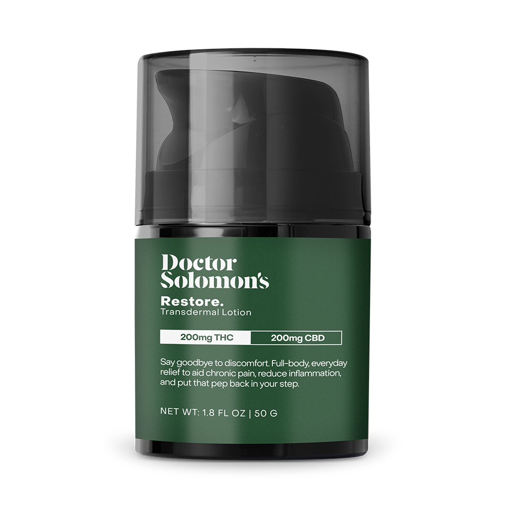 Photograph of product: Dr. Solomon's - Restore 1:1 CBD:TH-oui Lotion