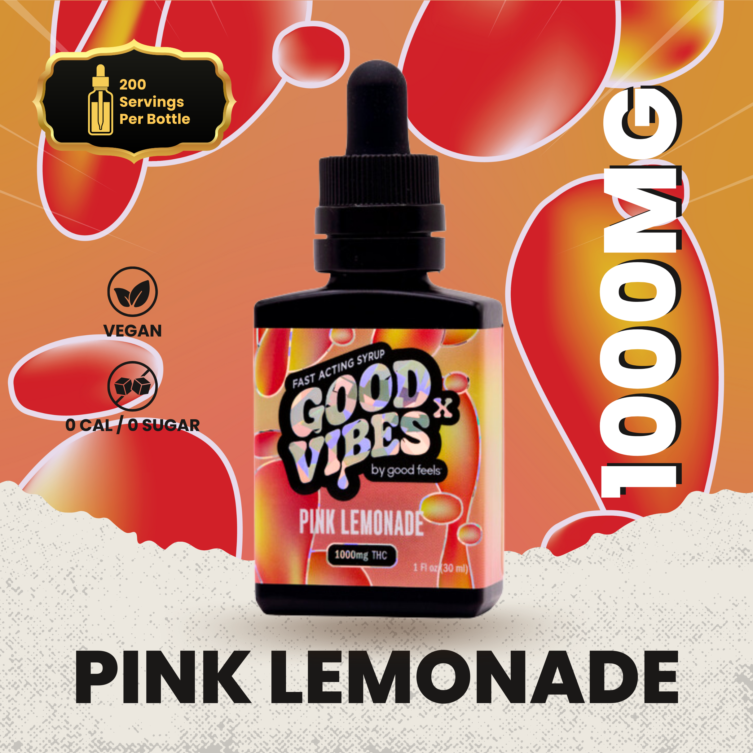 Photograph of Product: Good Vibes X | Pink Lemonade | Syrup