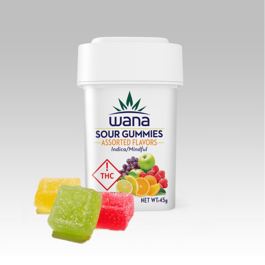 Photograph of product: Wana Assorted Indica Gummies 100mg