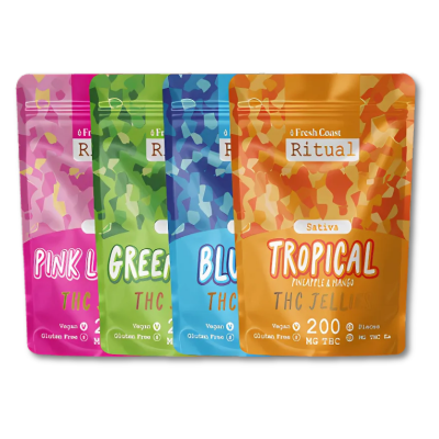 Photograph of product: 42 Degrees - Strawberry Jellies - 200mg Edible