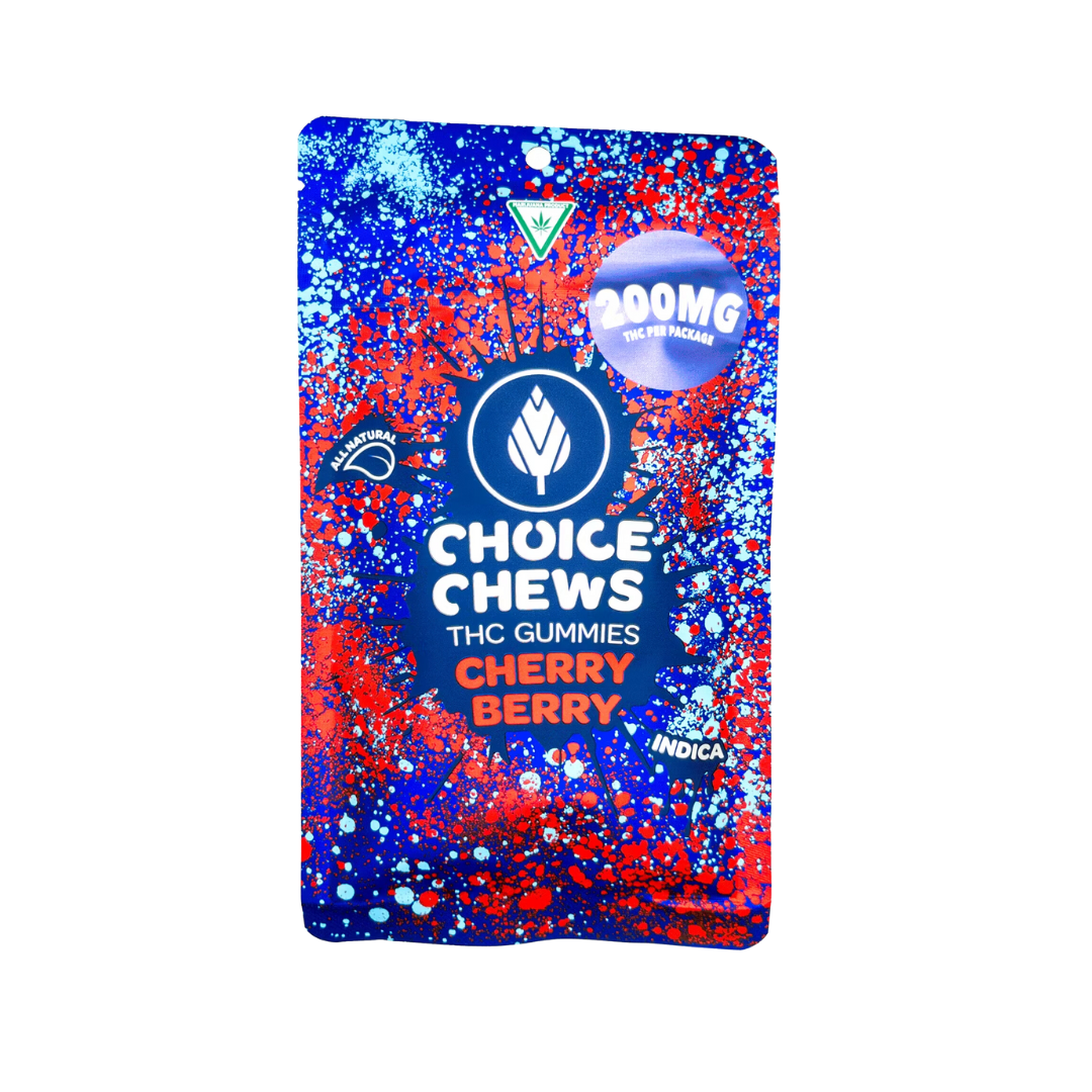 Photograph of product: Choice - 200mg Gummies - Cherry Berry