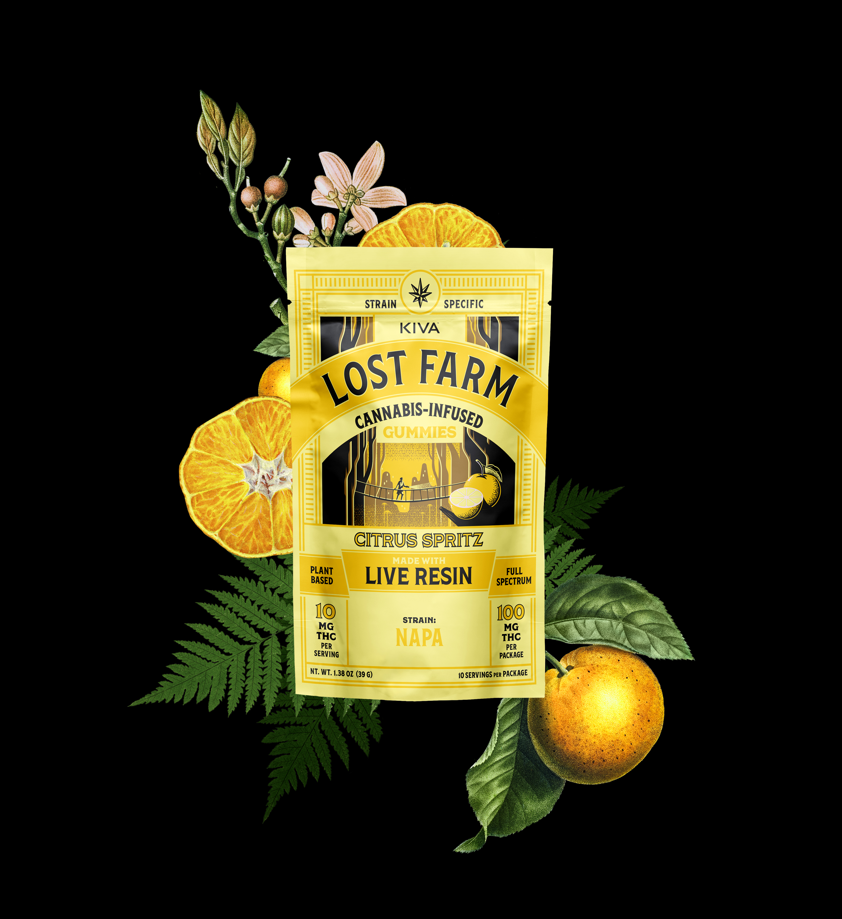 Photograph of product: Lost Farms - Citrus Spritz / Napa - 10ct Live Resin Gummies