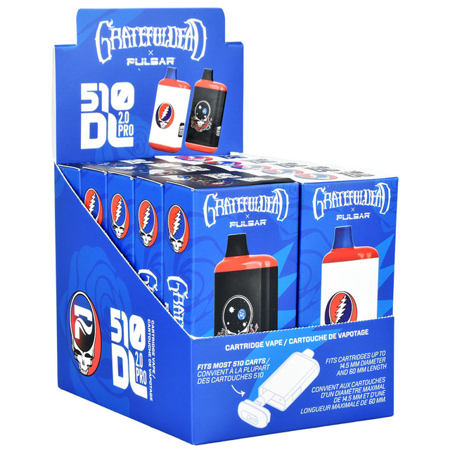 Photograph of product: Pulsar 510 DL 2.0 Pro Variable Voltage Vape Bar 1000mAH - Grateful Dead