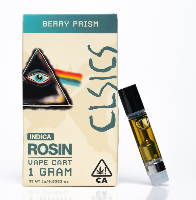 Photograph of product: CLSICS - 1g Live Rosin Cartridge - Berry Prism