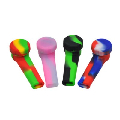 Photograph of product: Pipes | Silicone Pipe With Lid & Carabiner