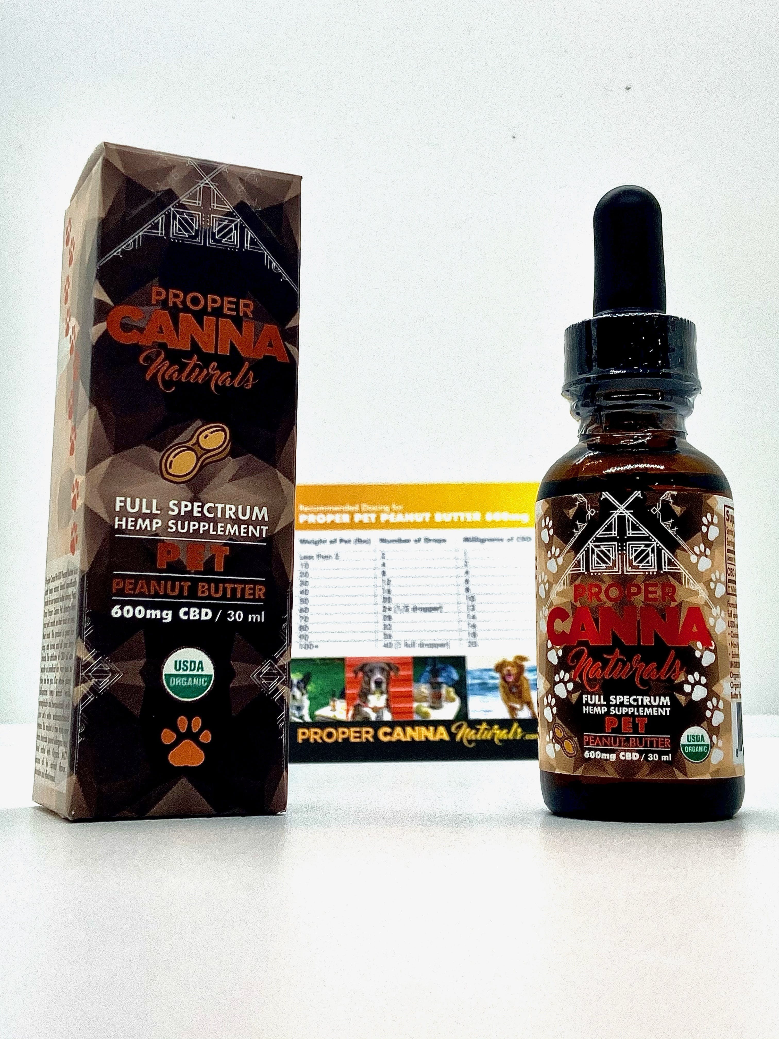 Photograph of product: Pet Peanut Butter 600mg CBD Tincture