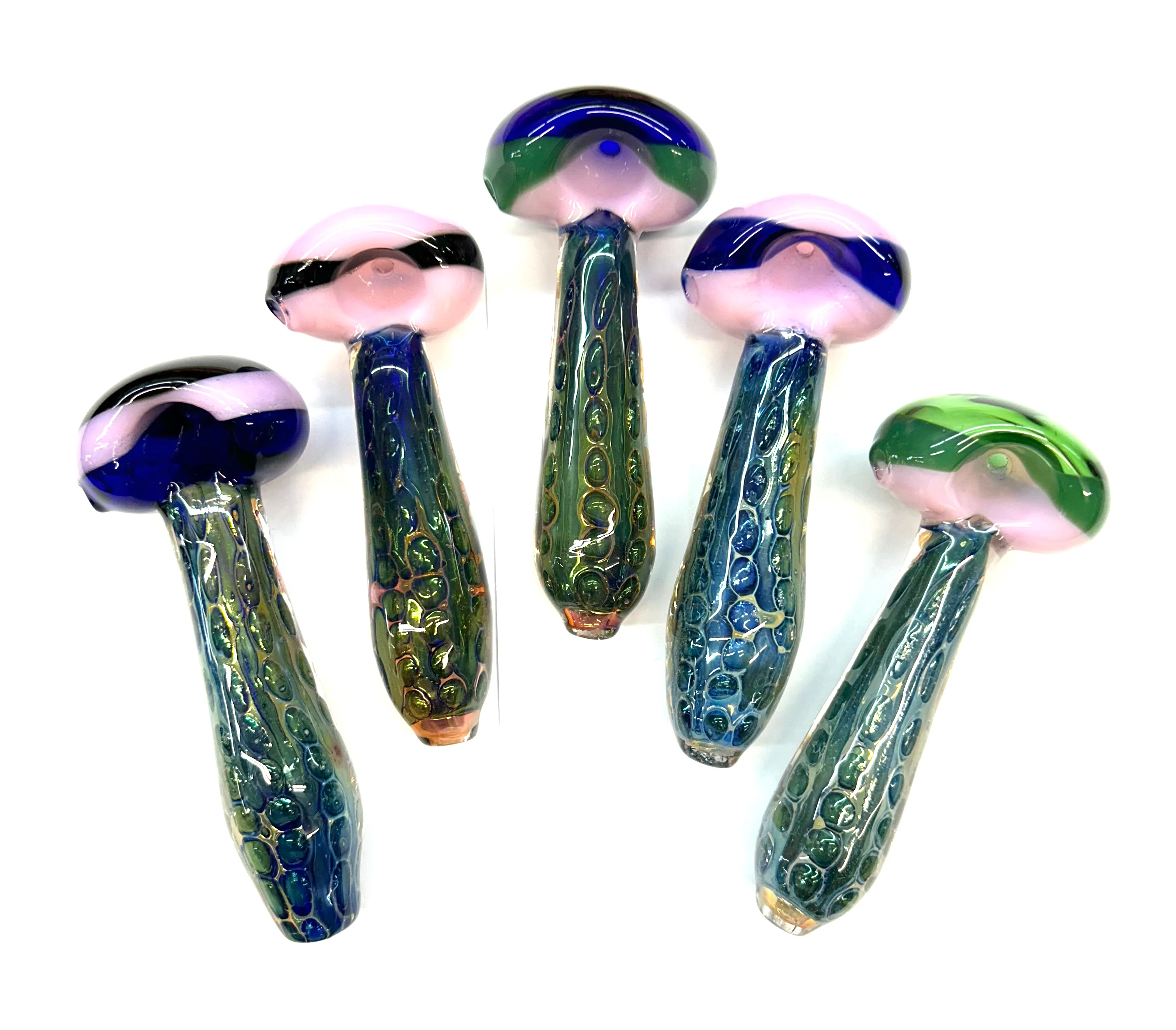 Photograph of product: 4.5" Glass Gold Fume Hand Pipe