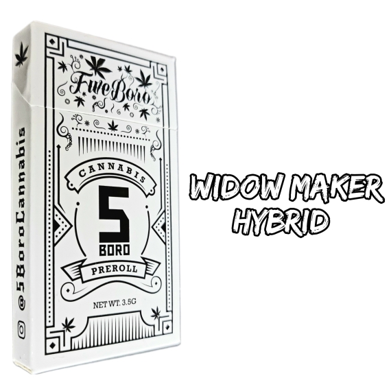 Photograph of product: 5Boro | Widow Maker | 0.7g Pre Rolls | 5pk