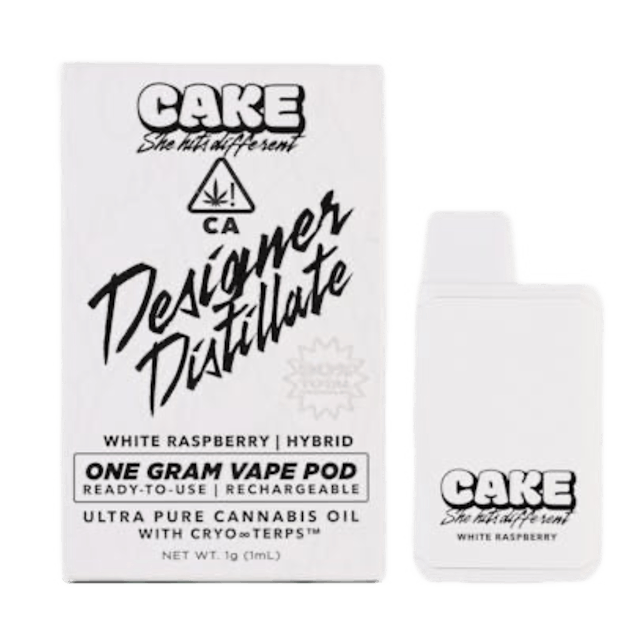 Photograph of product: White Raspberry Disposable 1.25g- CAKE - 