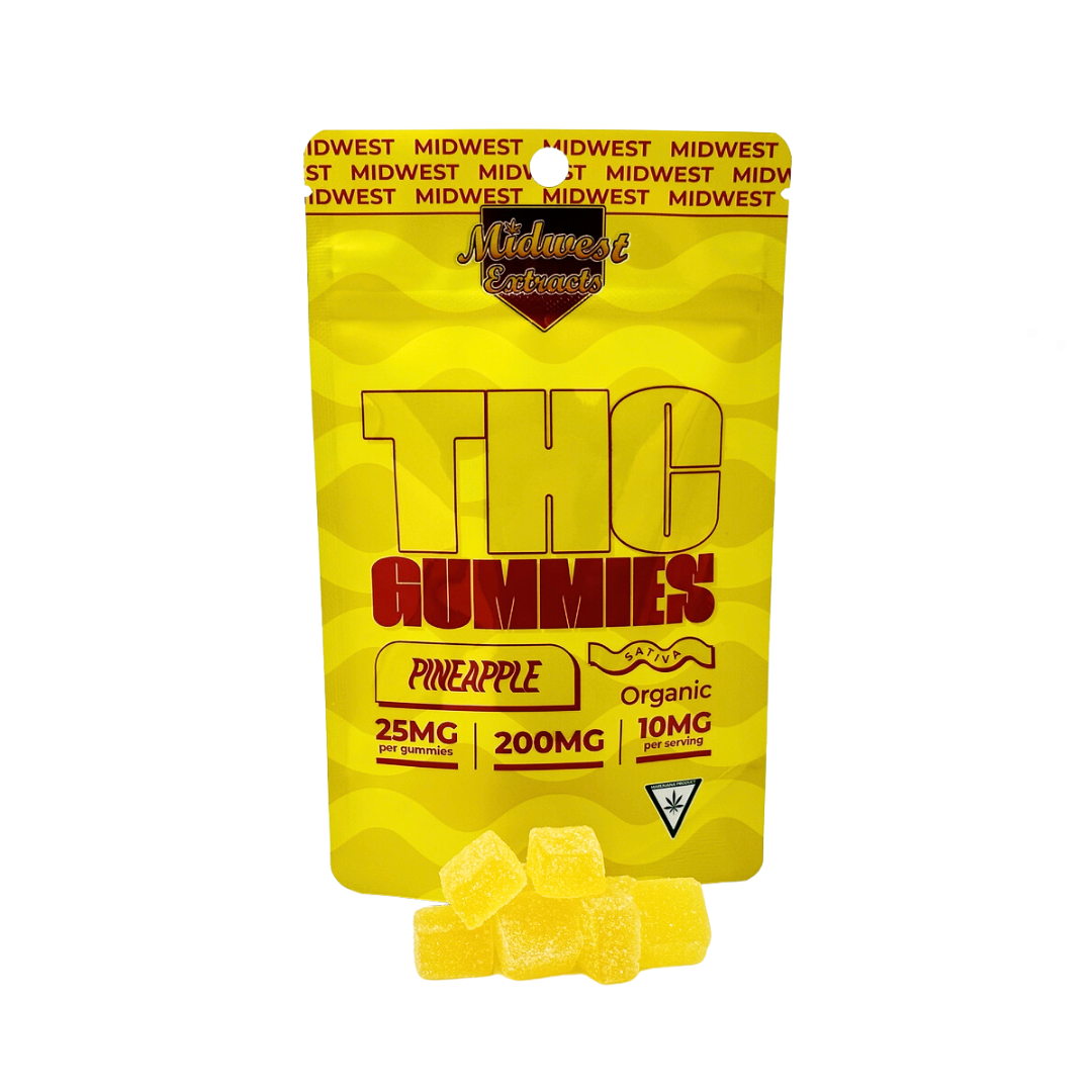 Photograph of product: Midwest Extracts | Oui'd Gummies | Pineapple Passionfruit | 200mg