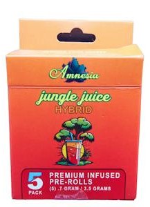 Photograph of product: Amnesia: Jungle Juice Multi-Pack Infused Pre-Rolls (5x0.7g)