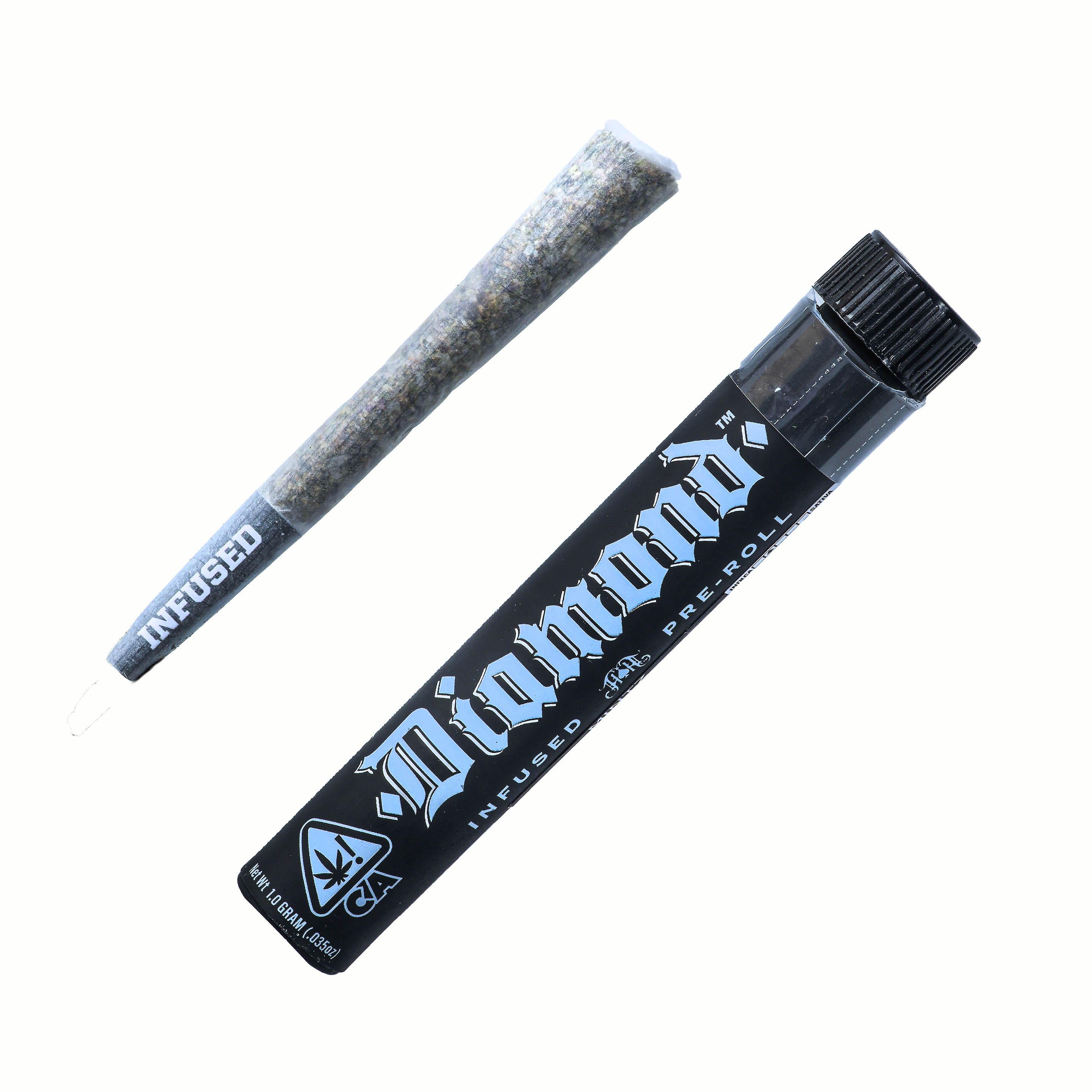 Photograph of product: Certified Boogeyman Strain | TH-ouia Diamonds Infused Preoll | Heavy Hitters 1g