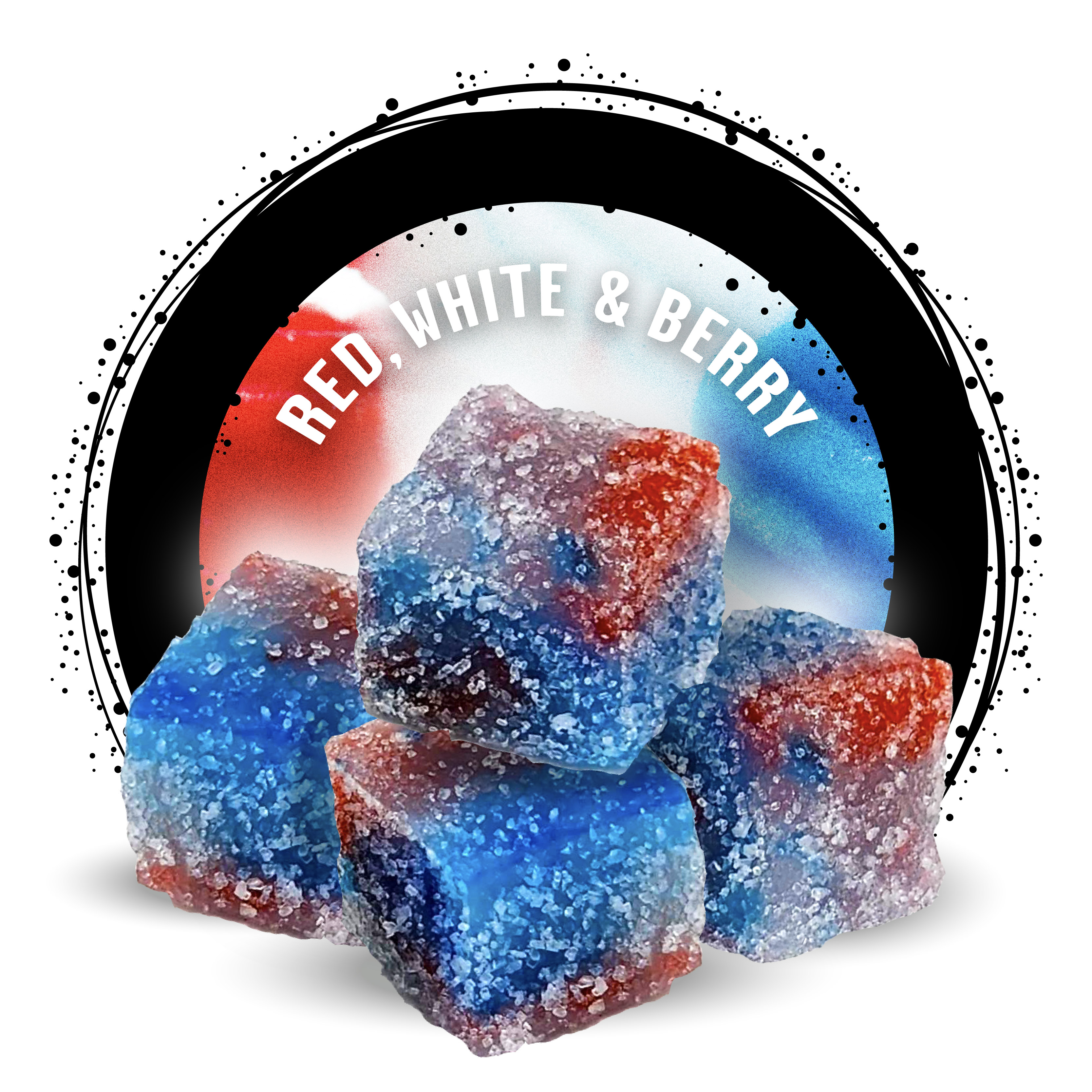 Photograph of product: Ozone - Red, White & Berry - Soft Chews 100mg