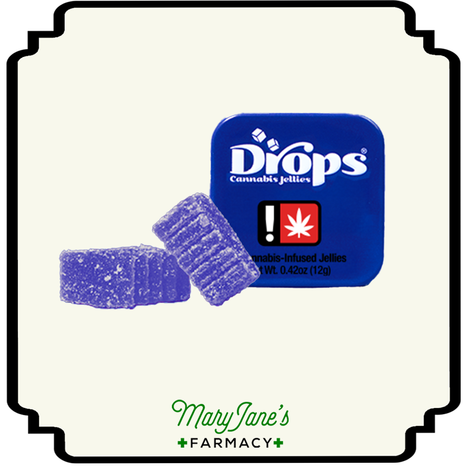 Photograph of product: Black Currant 1:1:1 TH-oui:CBD:CBN Jellies 2-Pack | 100mg