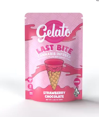 Photograph of product: Last Bites Strawberry Chocolate (I) Mini Cones 100mg (I) - Retail