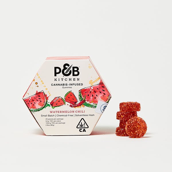Photograph of product: Papa & Barkley - 100mg Solventless Gummies - Watermelon Chili