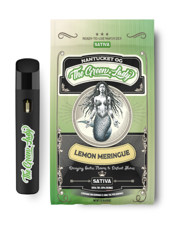 Photograph of product: The Green Lady | Lemon Meringue All in One Vape Pen | Oui'd