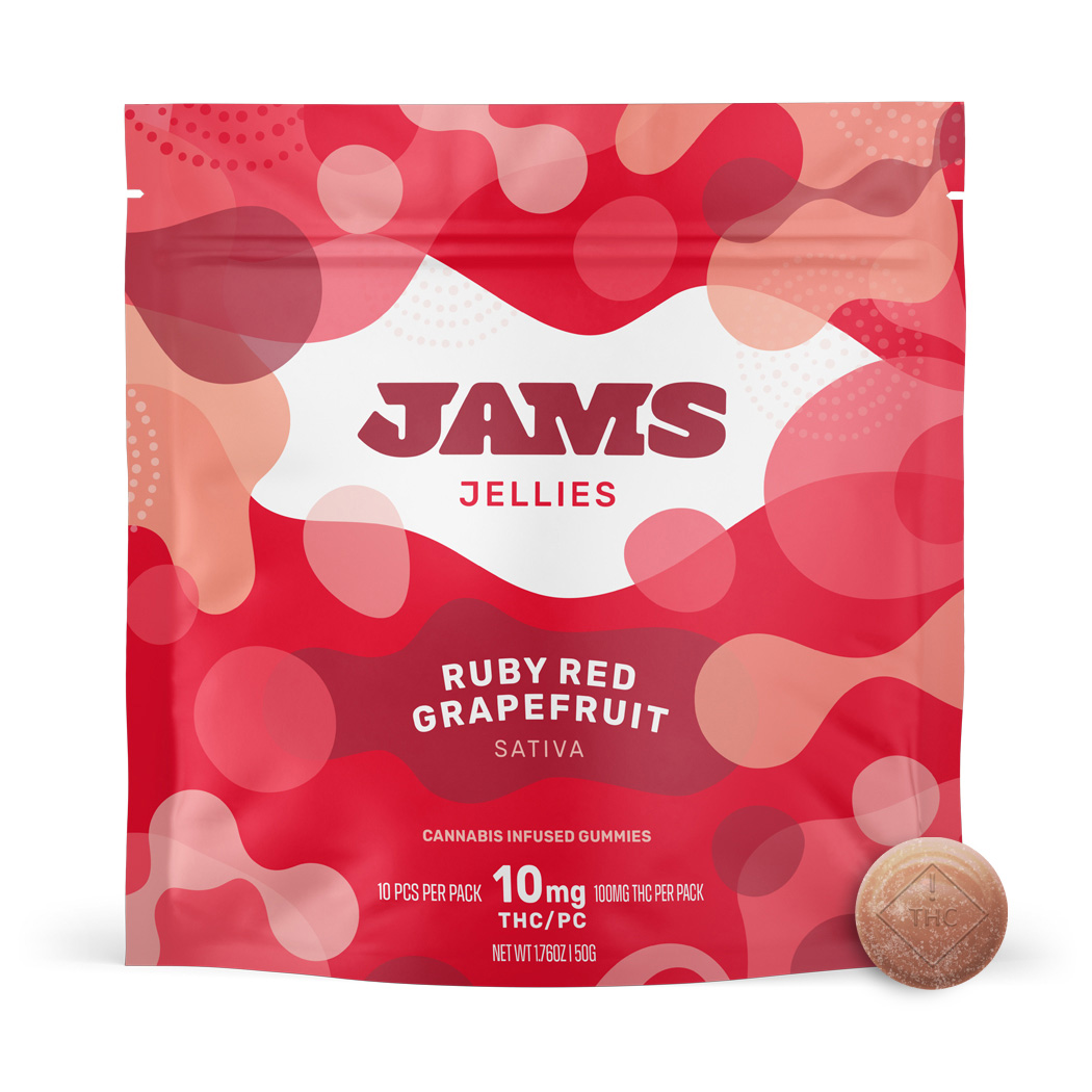 Photograph of product: Jams | Edibles | Ruby Red Grapefruit Jellies | 100mg