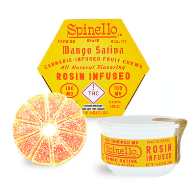 Photograph of product: SPINELLO - MANGO Oui'd LIVE ROSIN GUMMY (1PC) (100MG) (S)
