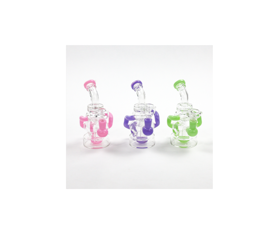 Photograph of product: Bent Neck 4x Recycler Bong/Rig