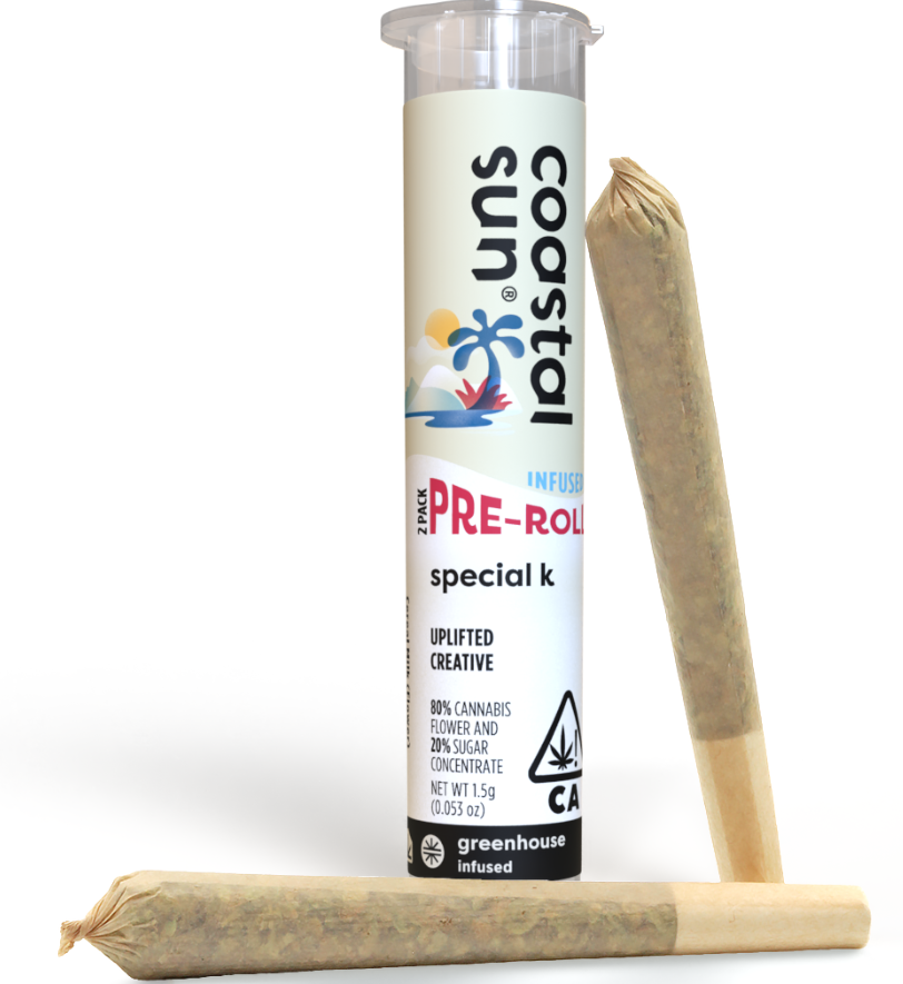 Photograph of product: Coastal Sun Infused Preroll 2pk 1.5g - Special K (S)