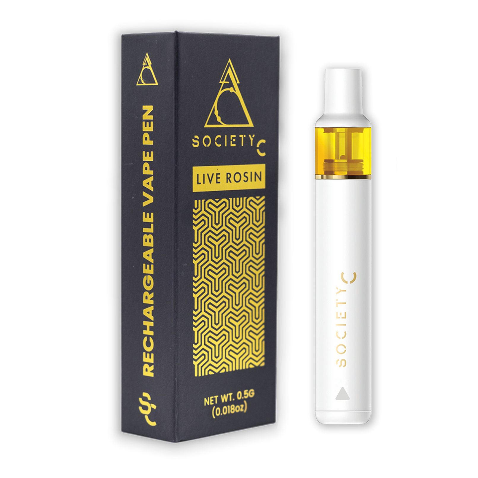 Photograph of product: Society C Cadillac Rainbows All-In-One Live Rosin Vape | 0.5g