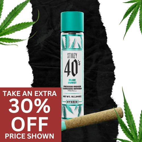 Photograph of product: Blue Burst (H) - 1G 40's Pre-Roll - Retail