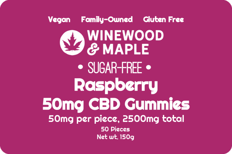 Photograph of product: CBD Gummies | Extra Strength Sugar Free Raspberry | 50pack [50mg/ea]