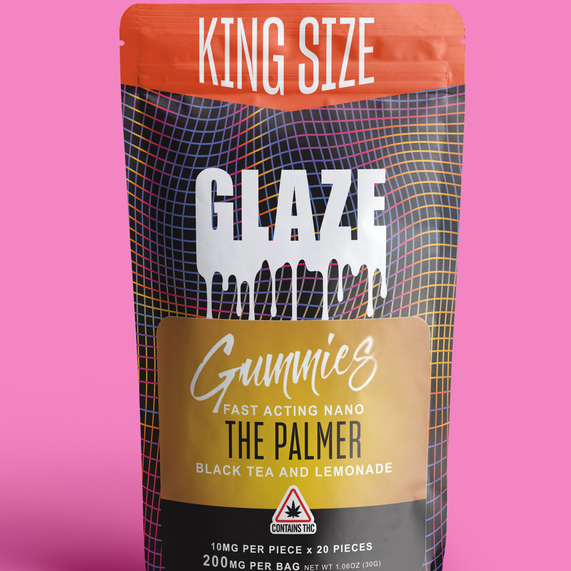 Photograph of product: Glaze | The Palmer | Nano Infused | Gummies | 20pc | 200mg