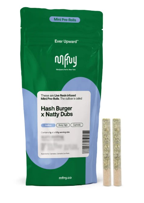 Photograph of product: MFNY | au chocolat Burger x Natty Dubs Resin | Infused Mini PreRolls 2pk