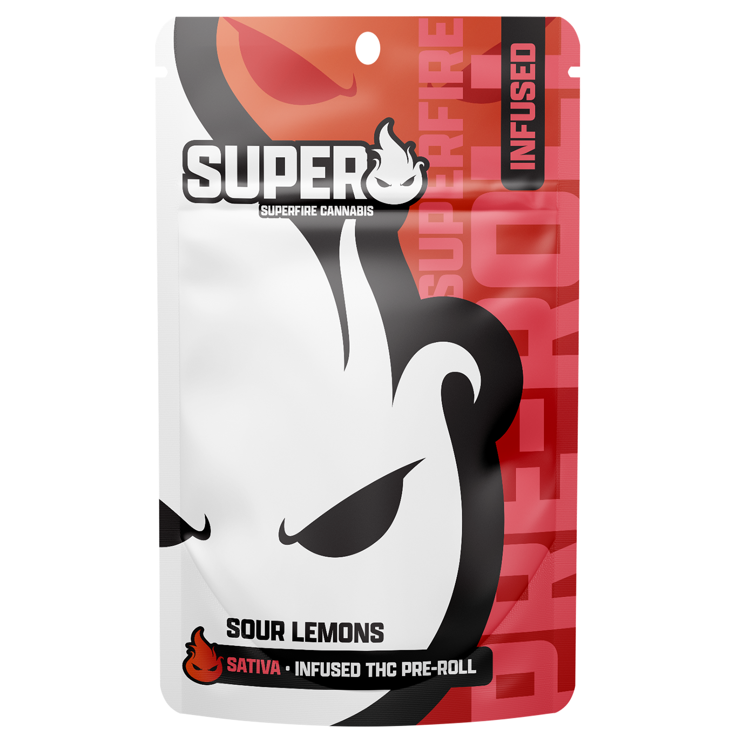 Photograph of product: Superfire Sour Lemons Infused 1.2G Pre-Roll
