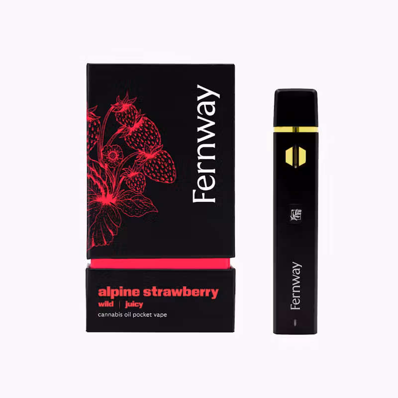 Photograph of product: Fernway Alpine Strawberry Traveler Vape All-In-One