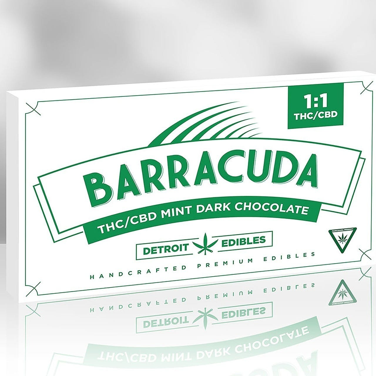 Photograph of product: 1:1 Dark Mint Barracuda Bar 200mg TH-oui/200mg CBD