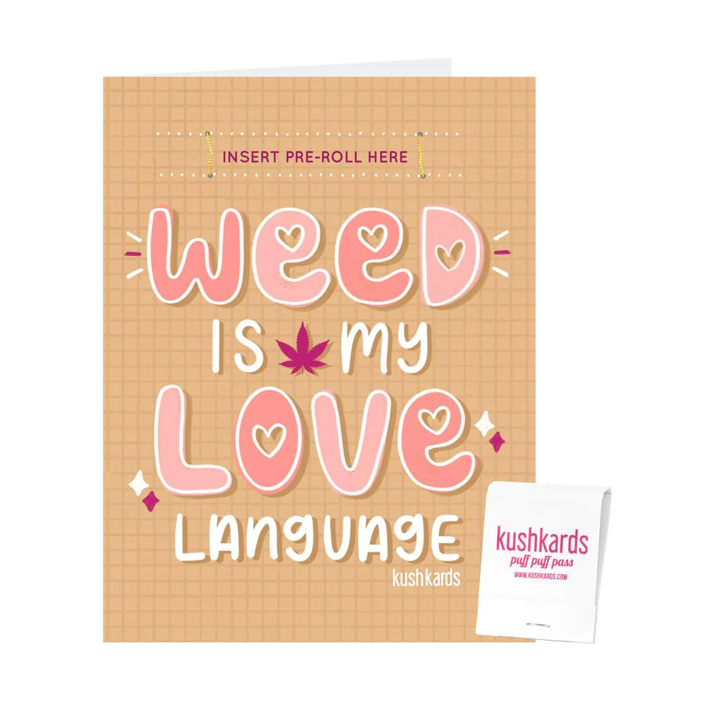 Photograph of product: Kush Kard Love Language Oui'd Greeting Card