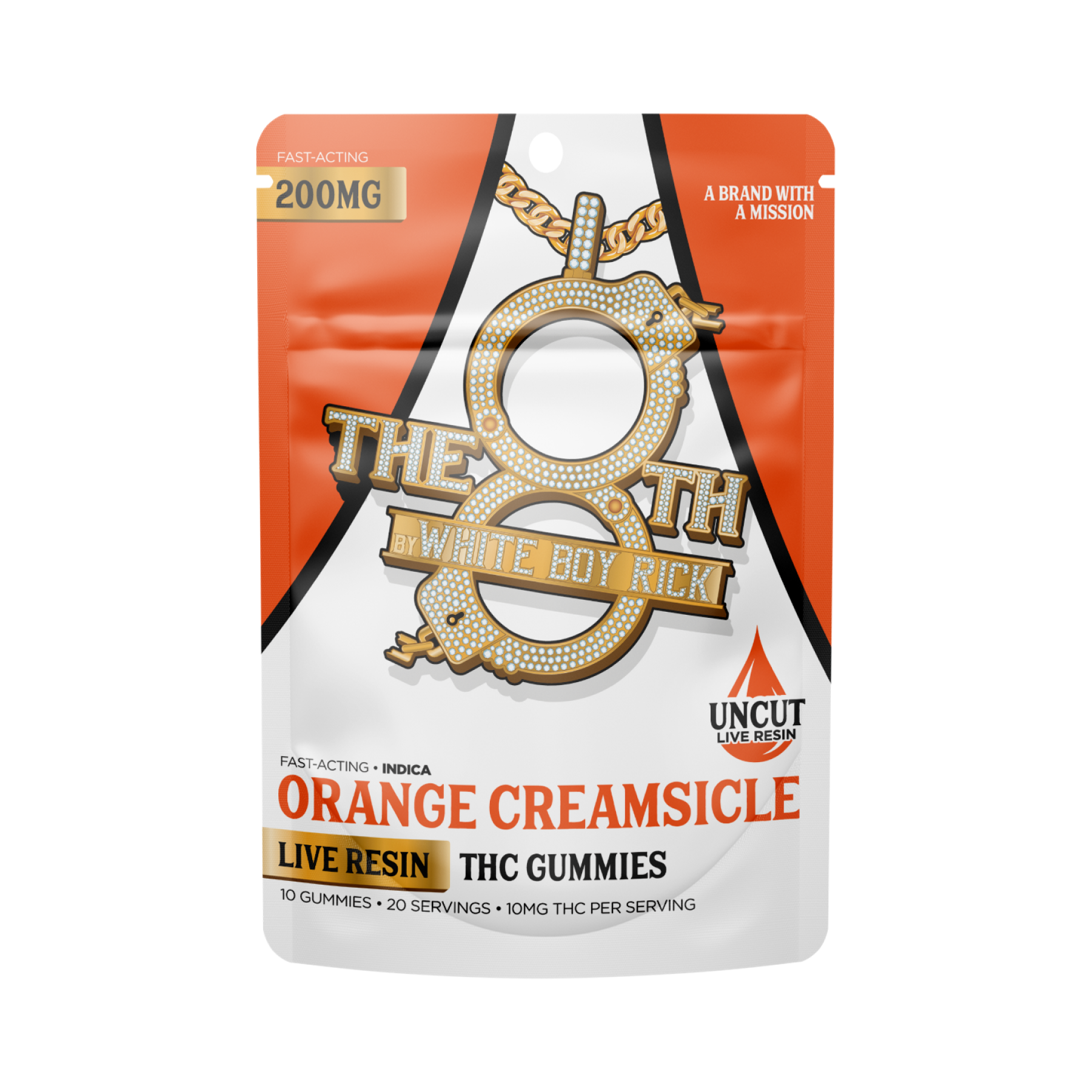 Photograph of product: The 8th | Orange Creamsicle | 200mg Live Resin Gummies