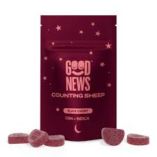 Photograph of product: Counting Sheep - Black Cherry - 2:1 (TH-oui/CBN) | Gummy 10-Pack